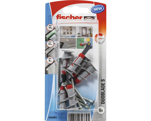 Fischer Duoblade S Dübelpackung, 6 Stück