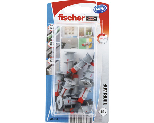 Fischer Duoblade Gipskartondübel, 10 Stück
