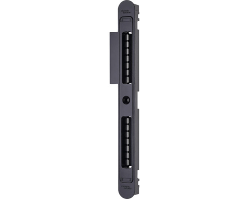 Schließblech 4-fach verstellbar für Innentüren rechts, 210x20(30)x16 mm, schwarz-matt