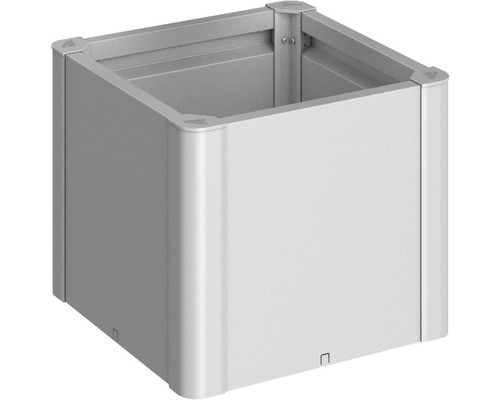 Hochbeet klassisch Biohort Pflanzbeet Belvedere Mini Gr. 50 53 x 53 x 45 cm silber Quadratischer Pflanzkasten für den Außenbereich