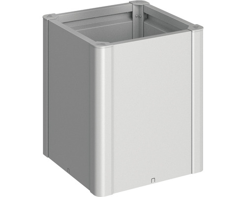 Hochbeet klassisch Biohort Pflanzbeet Belvedere Midi Gr. 50 53 x 53 x 61 cm silber Quadratischer Pflanzkasten aus Metall
