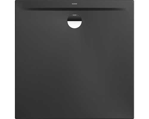 Extraflache Duschwanne Kaldewei Superplan Zero 100x100x3,2 cm grau cool glänzend Kaldewei Duschfläche aus Stahl-Emaille mit Ablauf