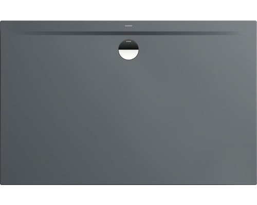 Extraflache Rechteck-Duschwanne Kaldewei Superplan Zero 130x75x3,2 cm grau warm glänzend Graue Duschwanne mit Ablauf
