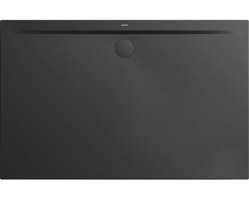 Extraflache Rechteck-Duschwanne Kaldewei Superplan Zero 140x80x3,2 cm grau cool glänzend Duschwanne aus Stahl-Emaille mit rundem Ablauf