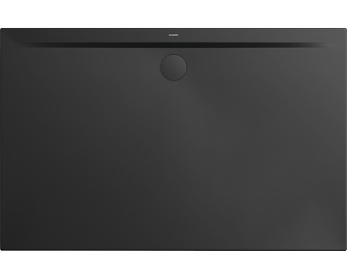 Extraflache Rechteck-Duschwanne Kaldewei Superplan Zero 150x80x3,2 cm schwarz matt Kaldewei Duschwanne aus Stahl-Emaille mit Ablaufgarnitur