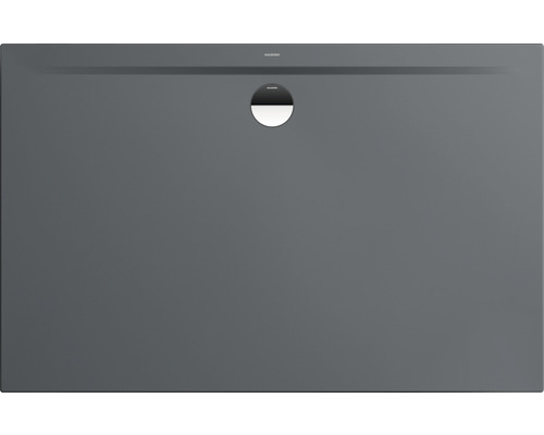 Extraflache Rechteck-Duschwanne Kaldewei Superplan Zero 160x80x3,2 cm grau warm glänzend Graue Duschwanne mit Ablauf
