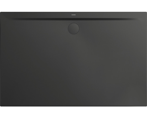 Extraflache Rechteck-Duschwanne Kaldewei Superplan Zero 160x90x3,2 cm grau cool glänzend Schwarze Duschwanne