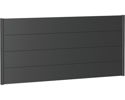 Zaunelement Aluminium Biohort 200 x 90 cm dunkelgrau-metallic Sichtschutzzaun aus Aluminium
