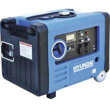 Blauer Hyundai Generator Inverter mit Rädern und Griff