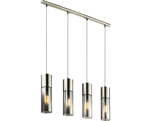 Pendelleuchte mit vier Lampen und Zylindern