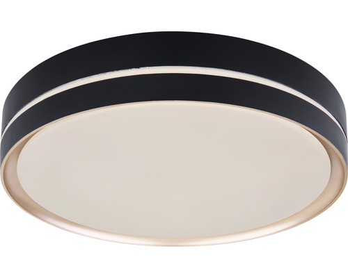 Runde Deckenleuchte in Schwarz mit weißem Diffusor