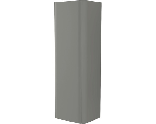 Grauer Badezimmer Hochschrank mit abgerundeten Kanten