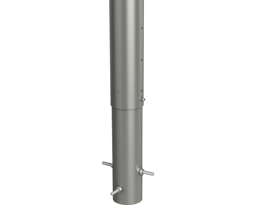 Aluminium-Pfosten Biohort zum Einbetonieren 180 cm Ø 8,5 cm quarzgrau-metallic Edelstahl Warmwasserspeicher