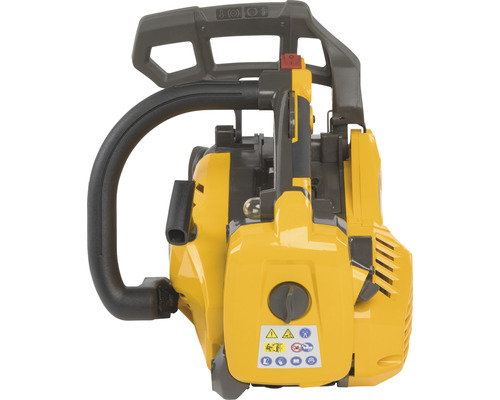 Gelbe Kettensäge im Detail