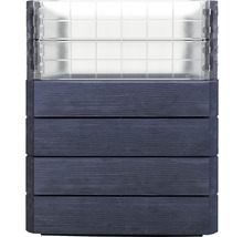Hochbeet klassisch GARANTIA ERGO Quadro Turbo M 75 inkl. Flora-Wassersparsystem 80 x 60 x 75 cm wood anthrazit braun