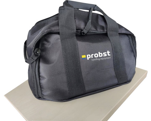 Schwarze Werkzeugtasche mit Tragegriffen und Probst Logo
