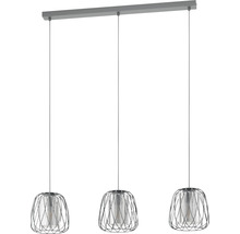 Pendelleuchte mit drei Lampen und Drahtschirm