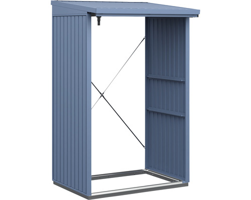 Kaminholzunterstand Hörmann EcoStar Trend-V Typ 1 122,7 x 102,5 x 198,0 cm taubenblau