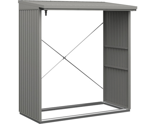 Kaminholzunterstand Hörmann EcoStar Trend-V Typ 2 181,4 x 102,5 x 198,0 cm grau-aluminium