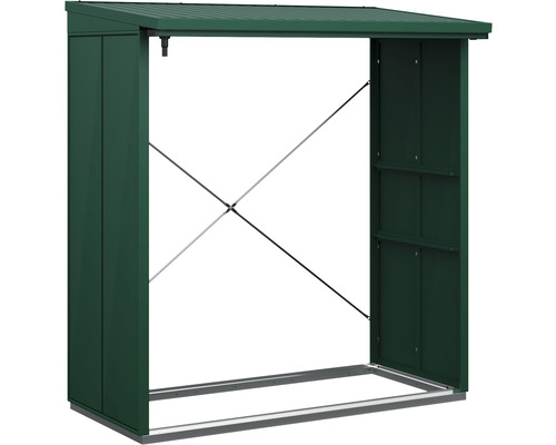 Kaminholzunterstand Hörmann EcoStar Elegant-V Typ 2 181,4 x 102,5 x 198,0 cm moosgrün