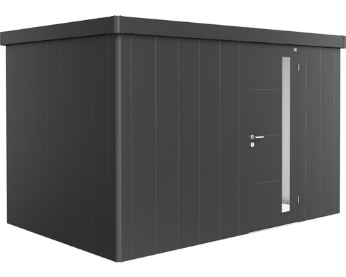 Gartenhaus Biohort Neo 2D Standardtür 347,5 x 235,5 cm dunkelgrau-metallic Modernes Gartenhaus aus Metall mit Tür und Fenster