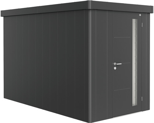 Gartenhaus Biohort Neo 4A Standardtür 179,5 x 347,5 cm dunkelgrau-metallic Metall Gerätehaus mit Tür und Fenster