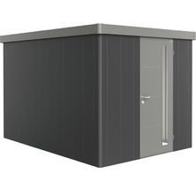 Modernes Gartenhaus aus Metall mit Tür