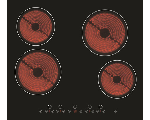 Glaskeramikkochfeld mit vier Kochzonen