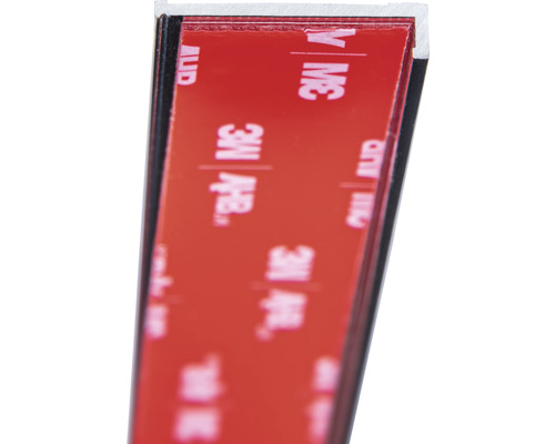 Endprofil Schulte Decodesign 2550 mm flächenbündig chrom für 3 mm Duschrückwände Aluminiumprofil mit Klebeband