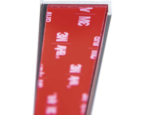 Endprofil Schulte Decodesign 2550 mm flächenbündig alu für 3 mm Duschrückwände Aluminiumprofil mit 3M Klebestreifen zur Befestigung