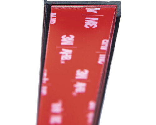 Endprofil Schulte Decodesign 2550 mm flächenbündig schwarz für 3 mm Duschrückwände Profilleiste mit 3M Klebeband
