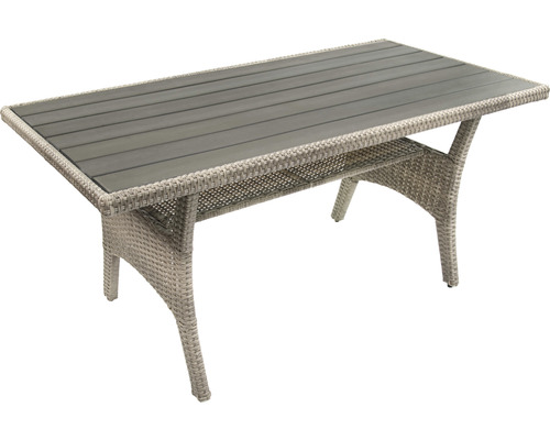 Gartentisch aus Polyrattan mit Tischplatte