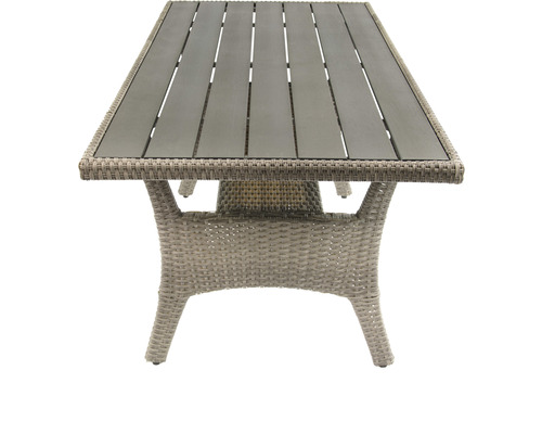 Gartentisch mit Rattan-Optik und Tischplatte