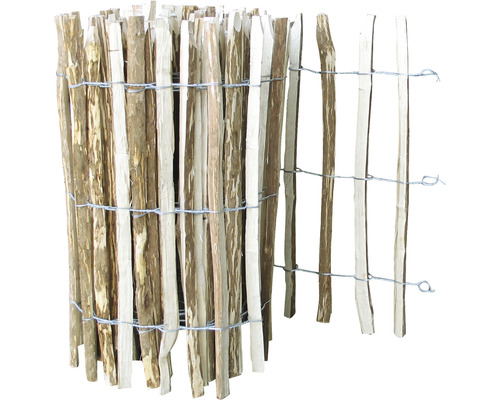 Staketenzaun Rollzaun Premium Haselnuss 500 x 90 cm natur Haselnusszaun aus Holz