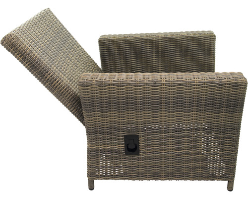 Gartensessel aus Rattan mit verstellbarer Rückenlehne