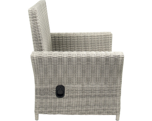 Gartensessel aus Rattan mit Hebel zur Verstellung