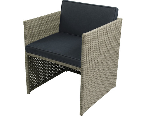 Gartensessel aus Rattan mit Sitzkissen