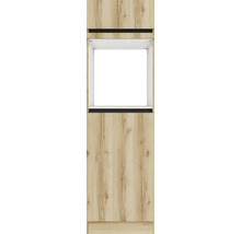 Küchenschrank mit Holzdekor und Aussparung