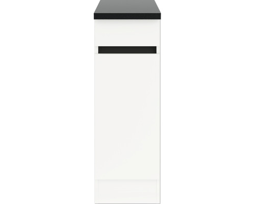 Waschtischunterschrank in Weiß mit dunkler Abdeckung