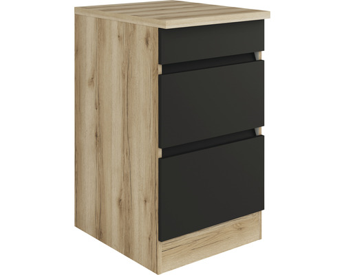 Nachttisch mit drei Schubladen