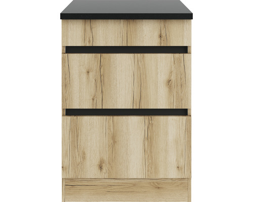 Waschtischunterschrank mit zwei Schubladen und Holzoptik