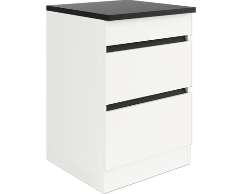 Nachtschrank mit zwei Schubladen und Ablage