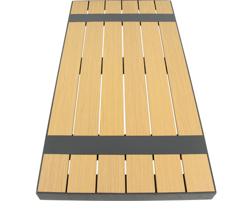 Gartentischplatte mit Holzstruktur und Rahmen