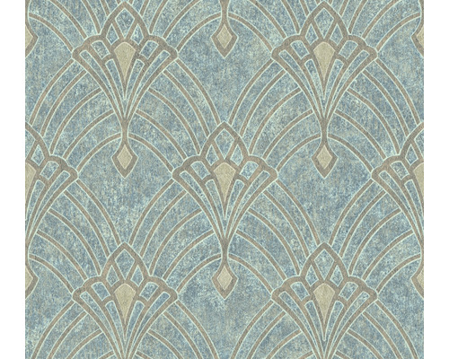 HORNBACH Vliestapete blau Art-Deco AT 38094-2 Hari | Mata