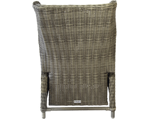 Rückansicht eines Korbsessels