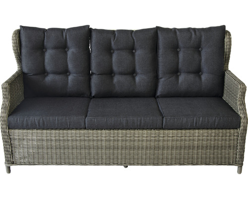 Geflochtenes Dreisitzer Sofa mit Polsterkissen