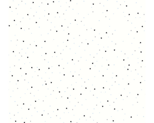 Vliestapete 38123-1 Little Love Sterne weiß blau grau Muster mit Sternen