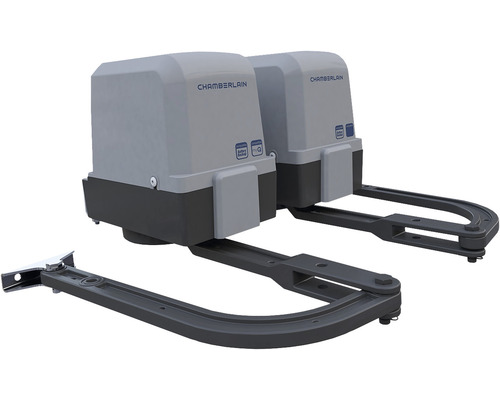 Zwei Chamberlain Torantriebe für Drehtore