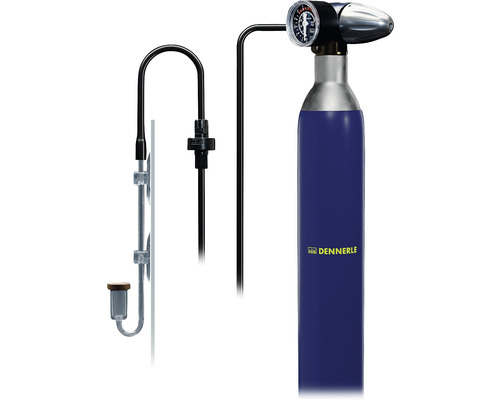 Dennerle CO2-Anlage für Aquarien mit Druckminderer, Nachtabschaltung und Blasenzähler