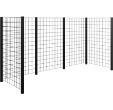 Metallzaun mit quadratischem Gittermuster